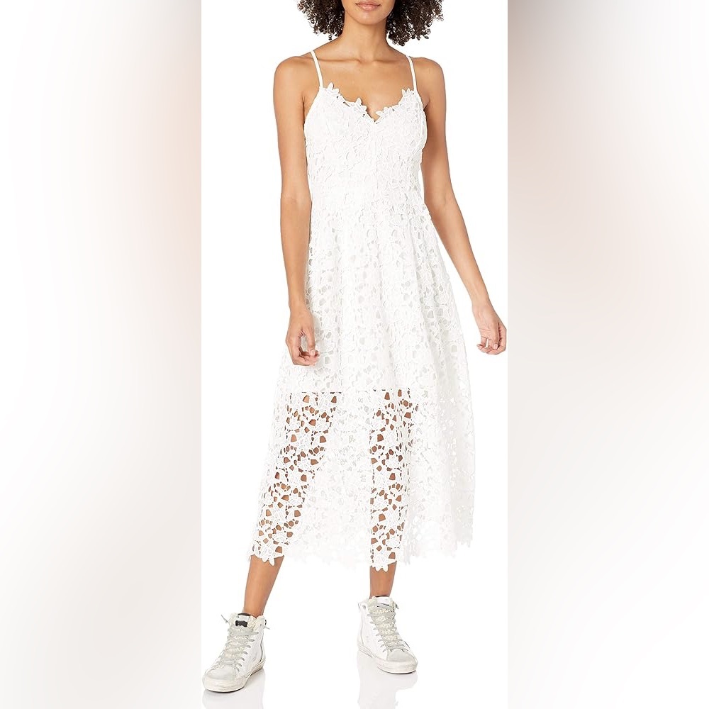 ASTR the label Women's Lace A Line Midi Dress Size M